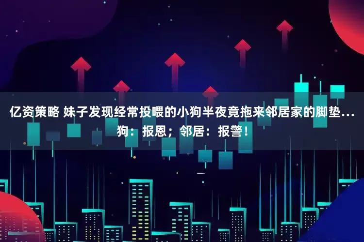 亿资策略 妹子发现经常投喂的小狗半夜竟拖来邻居家的脚垫…狗：报恩；邻居：报警！